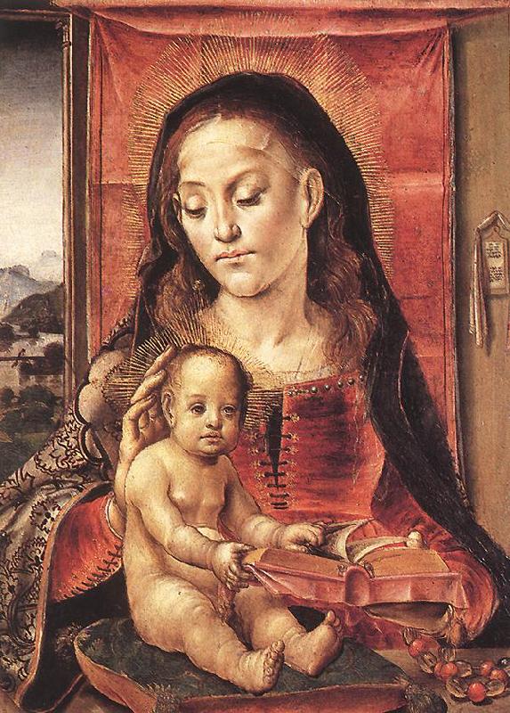 BERRUGUETE, Pedro Virgin and Child  inxt Germany oil painting art